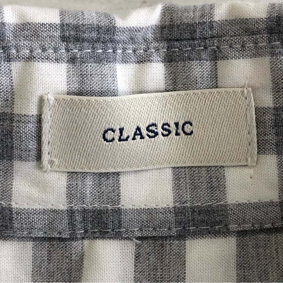 J.CREW Classic Men’s Grey/White Plaid Long Sleeve Casual Button Down Shirt Sz M - Picture 11 of 13